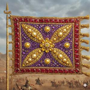 The legendary royal banner of Iran, the Derafsh Kaviani.